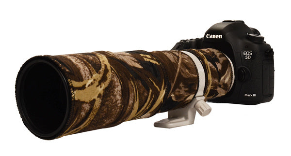 Canon 400mm f5.6 L Neoprene lens Protection Cover in Forest standard camouflage neoprene fabric