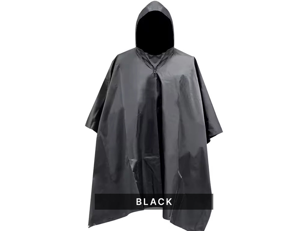 Rain Poncho Raincoat Waterproof Camping Tent Tarpaulin 3-in-1 Multifunctional Rain Cover for Hunting Camping Hiking Cycling