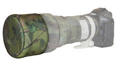 Soft Neoprene lens hood cap size 7 (18 - 20cm) in Forest camouflage neoprene fabric